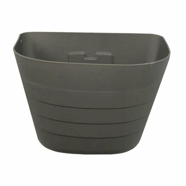 Balcony Beyond 9.5 in. x 7 in. x 12 in. Self-Watering Wall Planter - Grey BA2824159